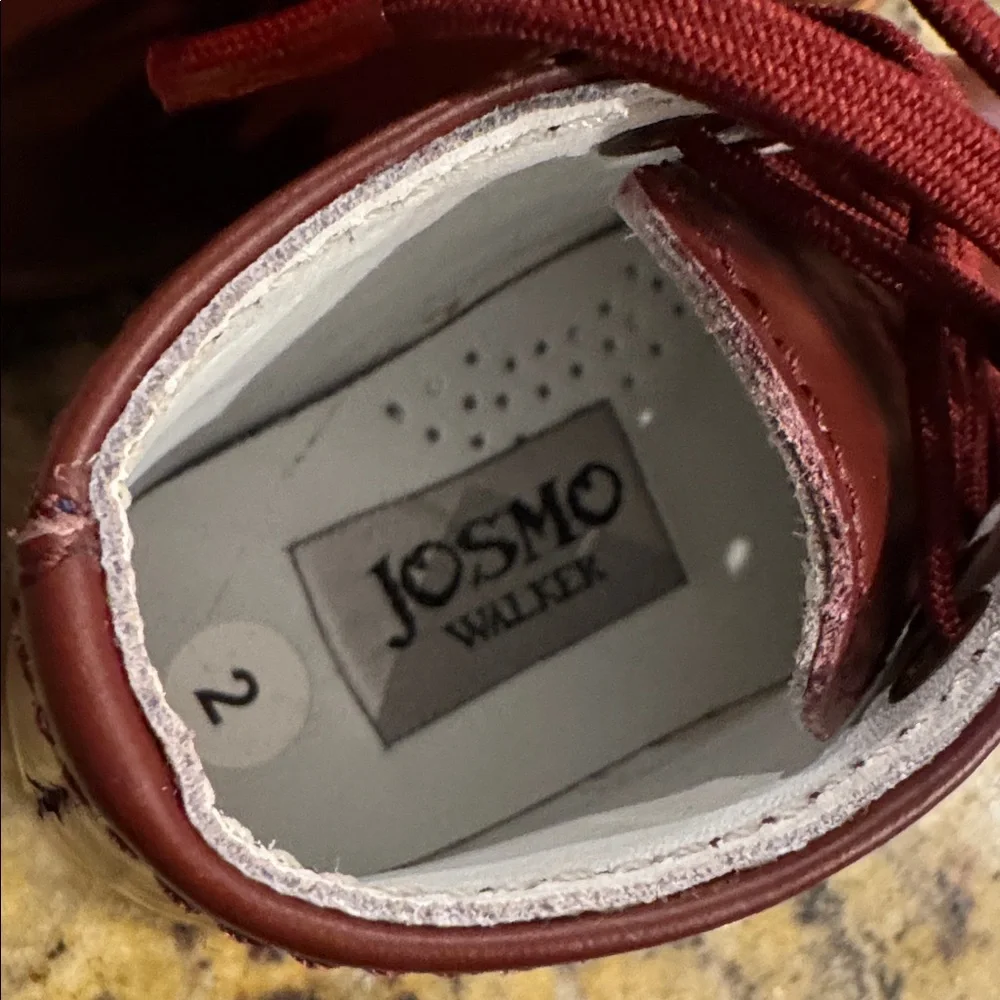 Josmo Maroon/Brown Leather Walker Footwear Size 2 - Picture 4 of 10